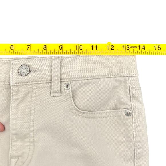 Banana Republic Beige 5 Pocket Button Zip Closure Slim Fit‎ Jeans Petite 25/0 - Picture 6 of 9